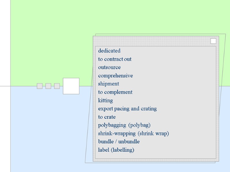 dedicated to contract out outsource comprehensive shipment to complement kitting export pacing and crating
